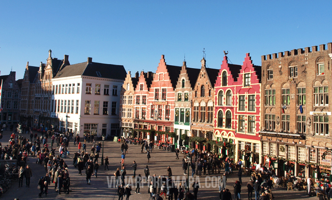 Brujas - Markt desde la terraza del Historium