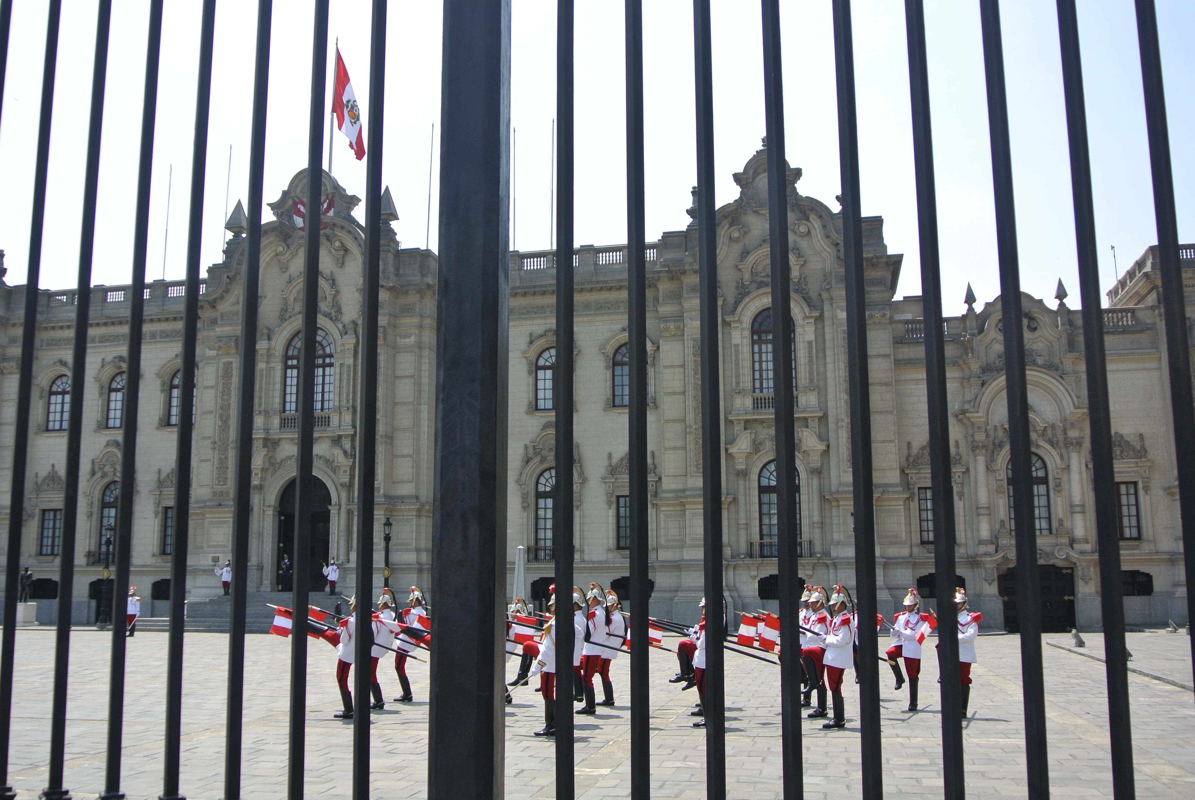 centro de Lima Cambio guardia