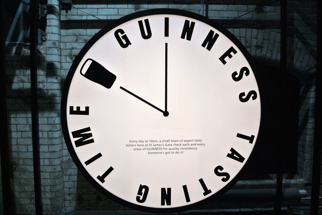 Reloj en Guinness Storehouse